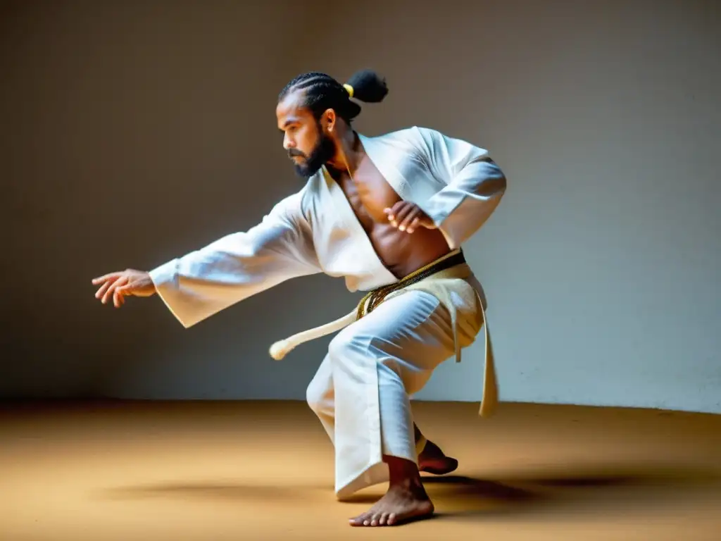 Capoeira en Brasil: mestre y capoeiristas en dinámico juego, capturando la esencia de esta vibrante y emocionante expresión de la cultura afrobrasileña en Salvador de Bahía