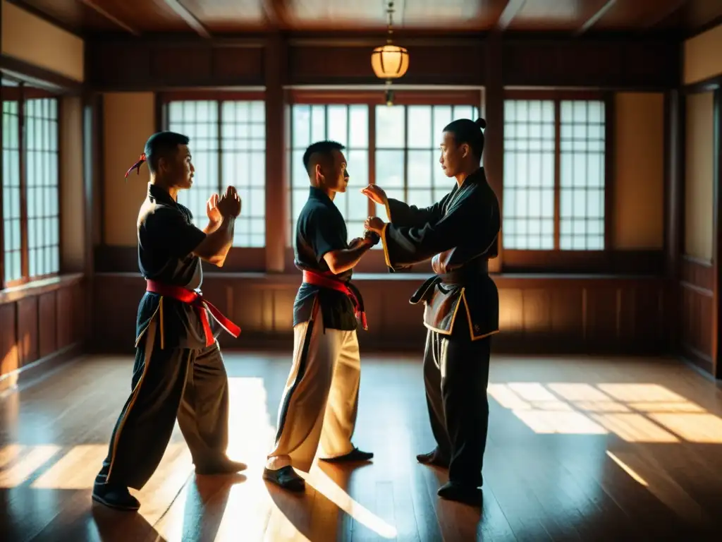 Clínicas de Wing Chun para mejorar la técnica y velocidad: Entrenamiento intenso en un estudio tradicional de artes marciales chinas