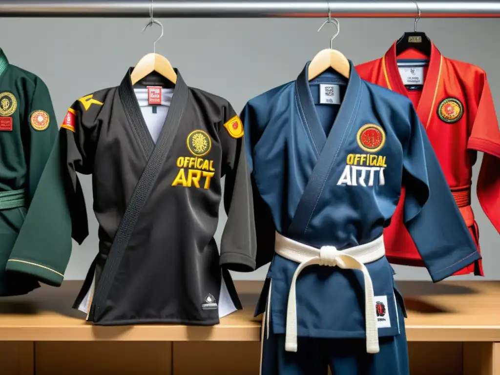 Comparación detallada de merchandising oficial y no oficial de artes marciales, resaltando la calidad y autenticidad del producto oficial