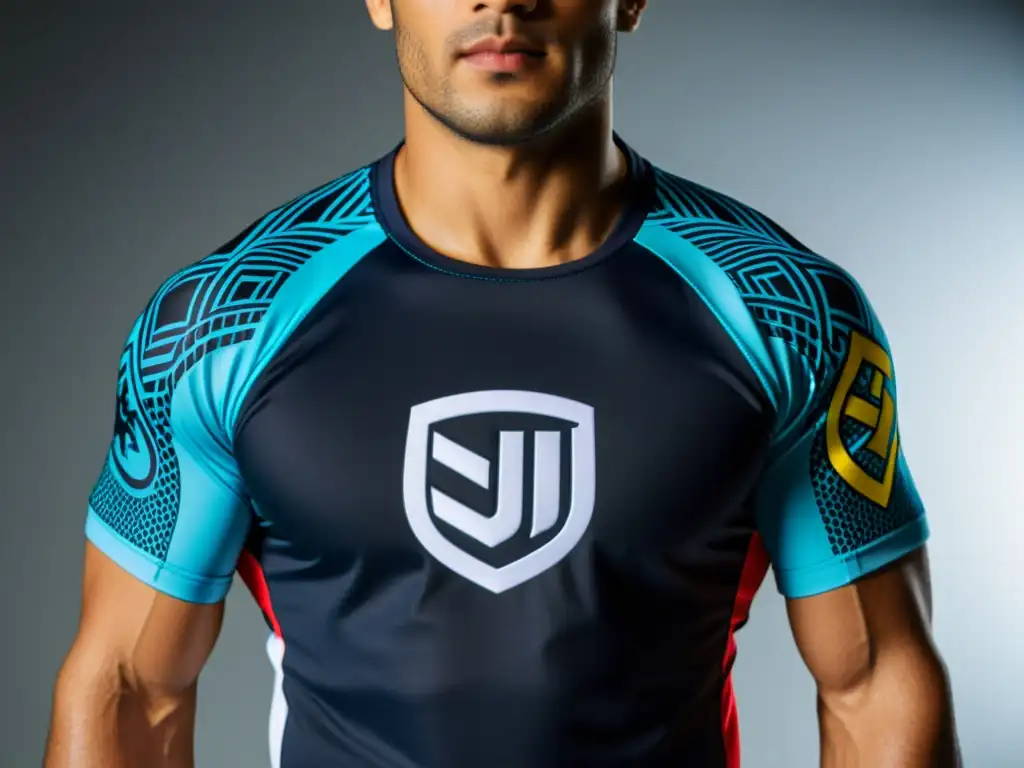 Detalles vibrantes y exclusividad en rashguard oficial para grappling BJJ