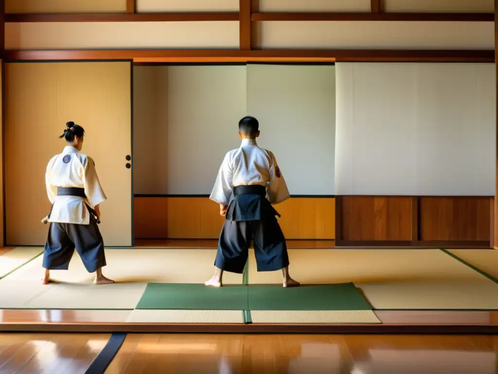 Un dojo japonés tradicional bañado en luz natural