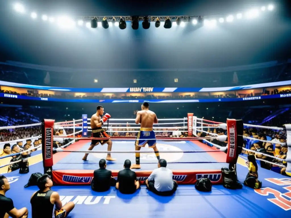 Un emocionante festival de Muay Thai en Tailandia, donde la tradición se mezcla con la emoción de la pelea y el fervor de la multitud