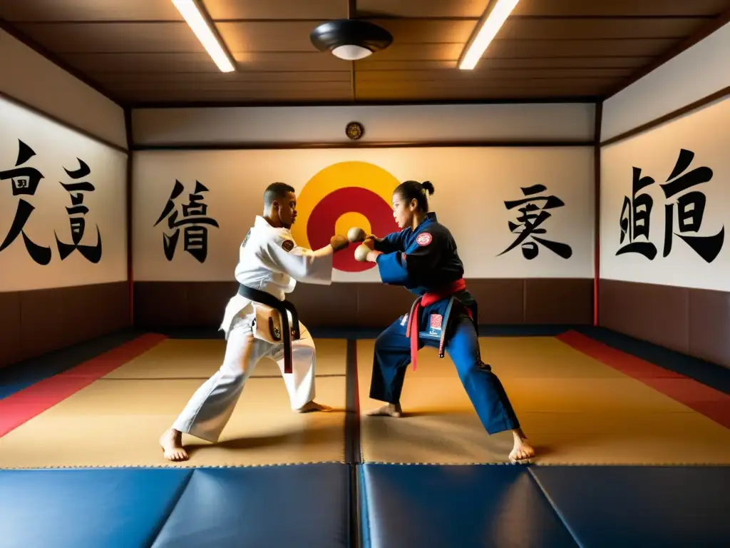 Un emocionante intercambio de técnicas entre artistas marciales, reflejando la sinergia del JiuJitsu Brasileño y el crosstraining