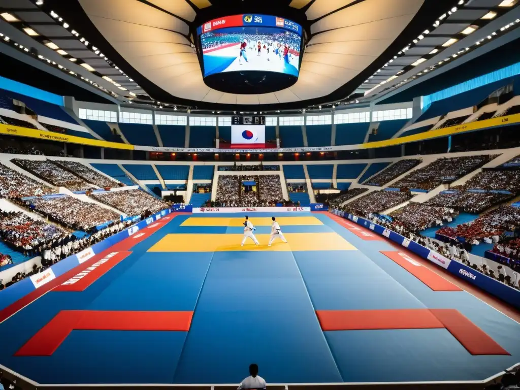 Competición emocionante en el Open de Taekwondo, con participantes de todo el mundo en dobok tradicional