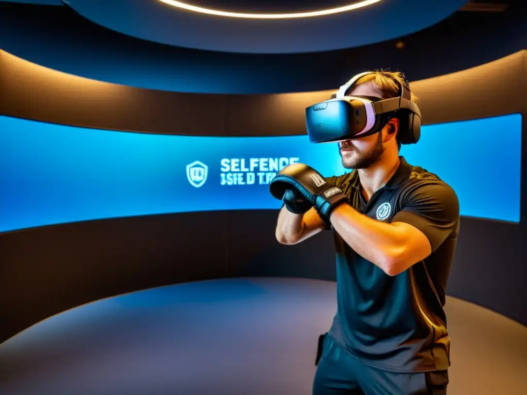 Un entrenador personal de defensa personal en realidad virtual de alta tecnología