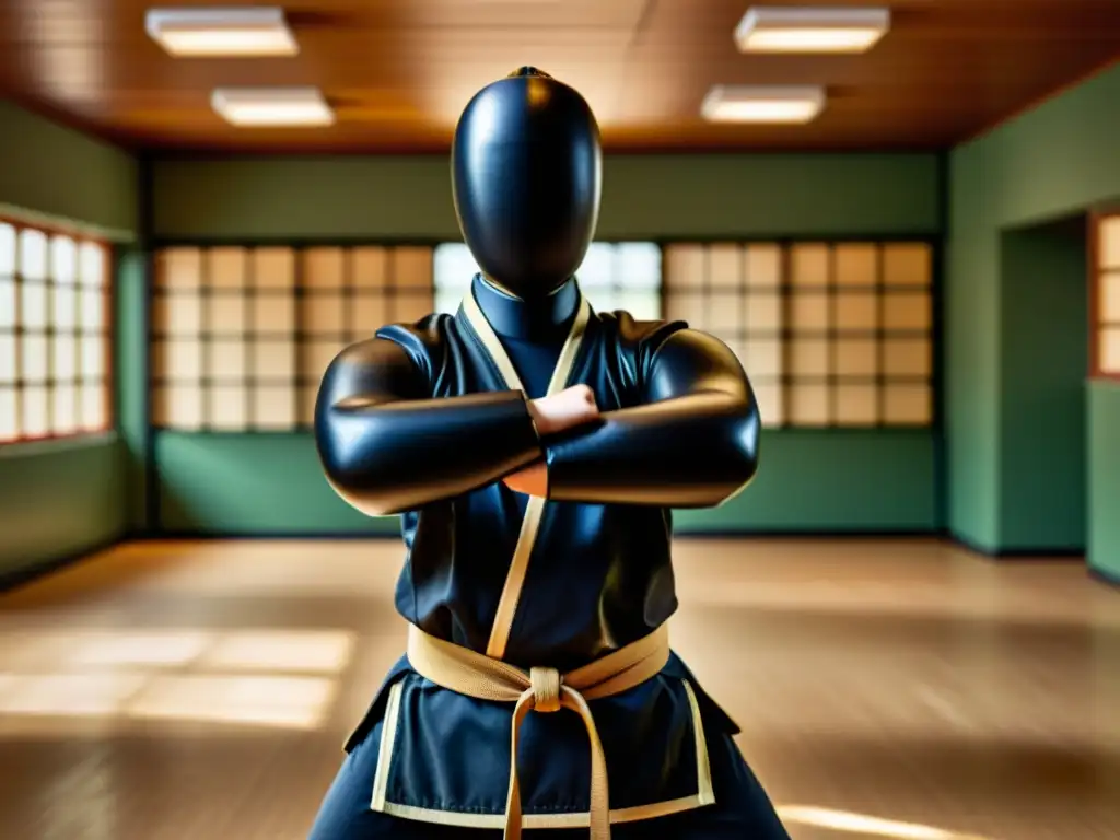 Entrenamiento intenso en estudio de artes marciales con dummies, mejora técnica y disciplina