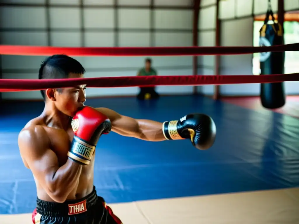 Entrenamiento de Muay Thai en Tailandia: intensidad y determinación en diferentes estrategias de combate, con luchadores y entrenadores tradicionales