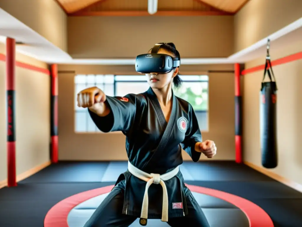 Estaciones de entrenamiento virtual artes marciales: estudio de realidad virtual con práctica de artes marciales y avanzada tecnología