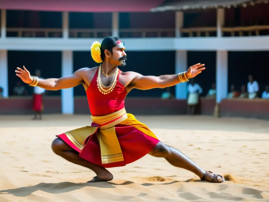 Un experto en Kalari Payattu exhibe técnicas ancestrales con gracia y poder