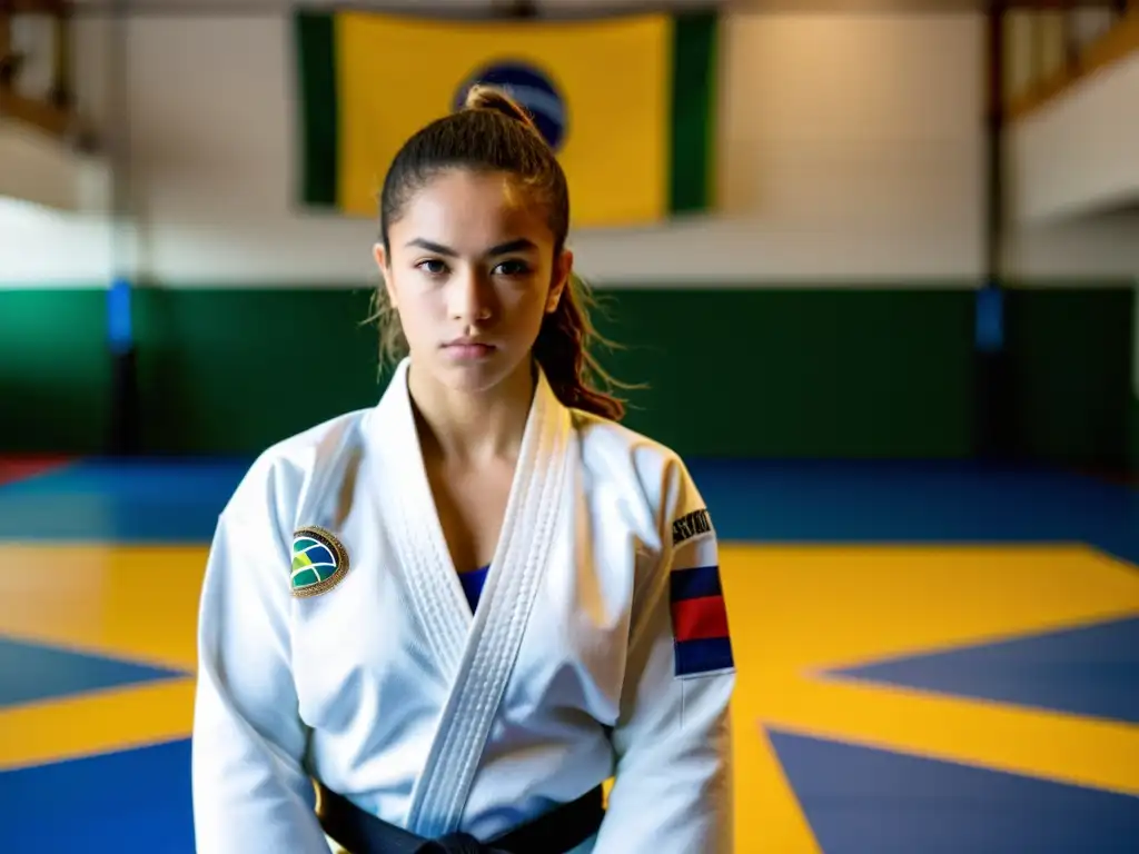 Un grupo de adolescentes practica JiuJitsu en un gimnasio iluminado, mostrando intensidad y disciplina