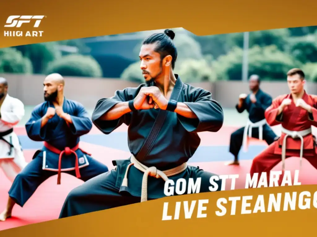 Un grupo diverso de artistas marciales de todo el mundo participa en sesiones de entrenamiento en streaming en vivo, mostrando pasión y dedicación