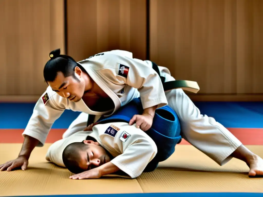 Un grupo de practicantes de judo ejecuta lanzamientos precisos en un tatami, mostrando concentración y determinación