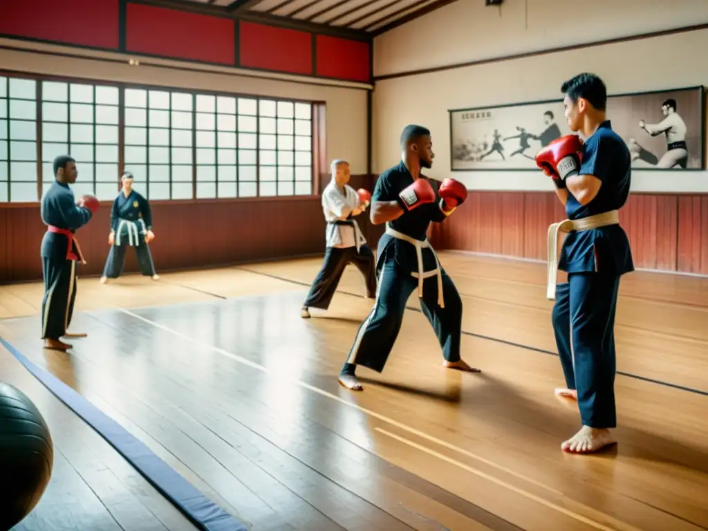 Una imagen evocadora del dojo parisino de Savate, con historia y técnicas del savate francés