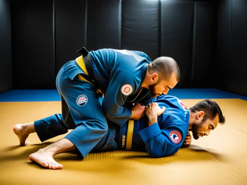 Intenso combate de Jiu Jitsu entre Gi y NoGi, mostrando diferencias técnicas