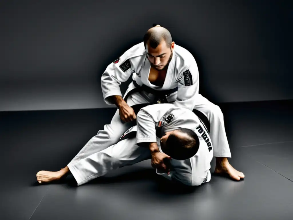 Intenso combate entre practicantes de jiu-jitsu tradicional y moderno