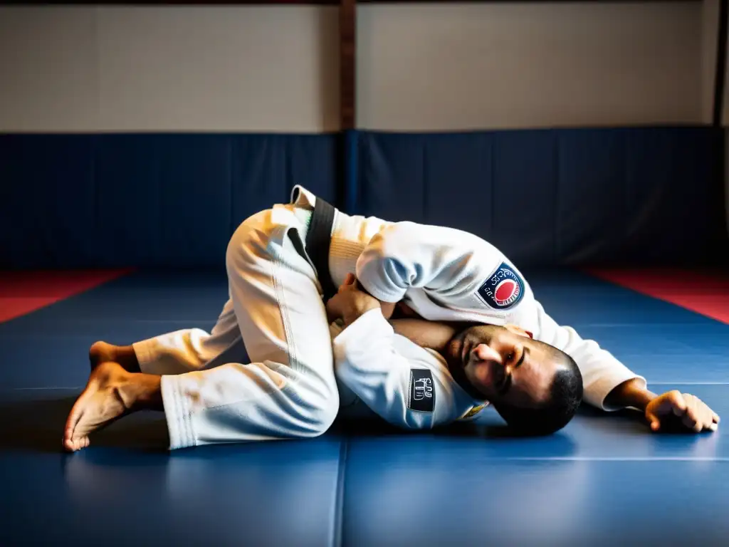 Un intenso entrenamiento de jiu jitsu en un ambiente especializado