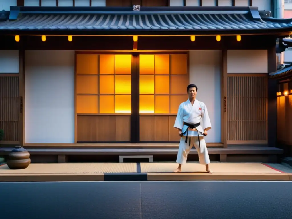 Judo Dojo en el bullicio de Tokio, donde se perfeccionan técnicas entre tradición y modernidad