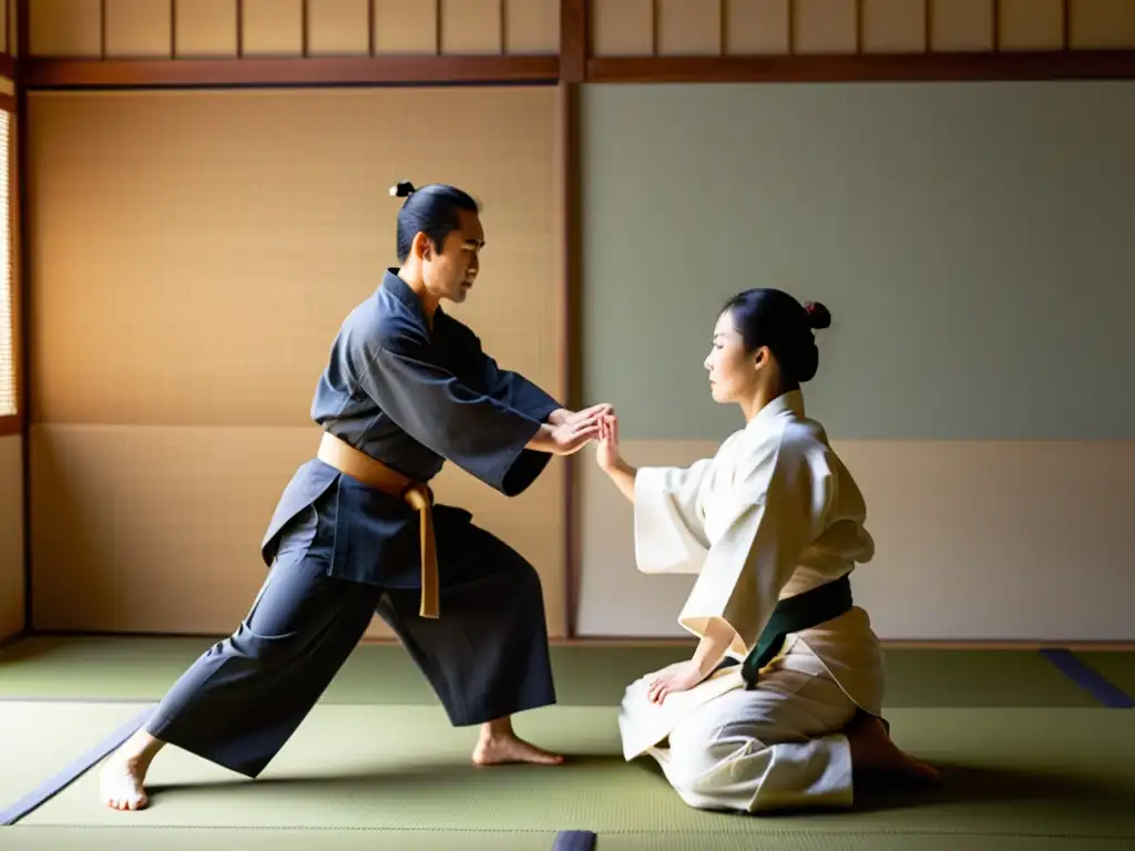 Maestro de Aikido canaliza energía con movimientos precisos