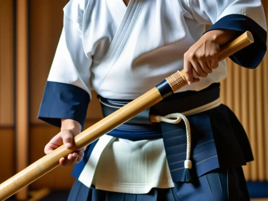 Un maestro de kendo concentra su mirada antes de un golpe, rodeado de tradición y comunidad