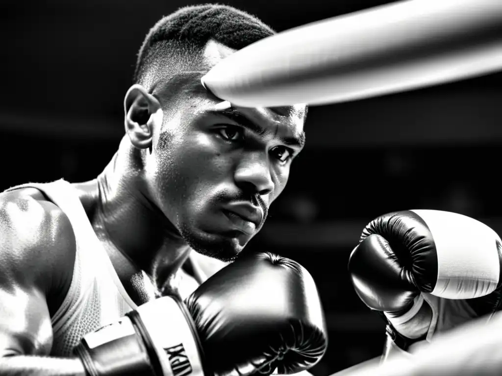 Mano de boxeador envuelta en cinta, reflejando determinación y dedicación