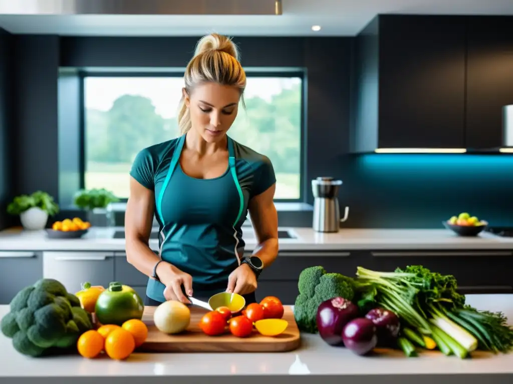 Un nutricionista profesional planifica comidas para deportistas de combate, con atención a los detalles y dedicación a la excelencia