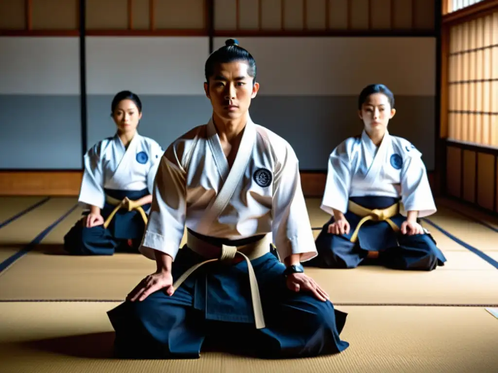 Formación policial occidental técnicas Aikido: Oficiales practican con precisión y determinación, fusionando artes marciales y disciplina