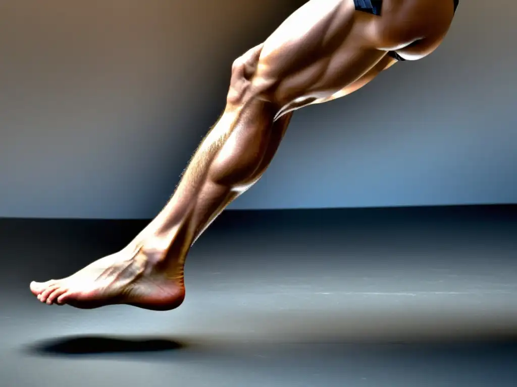 Patada demoledora de Bill Wallace: detalle y fuerza Bill Wallace ejecuta un potente roundhouse kick, demostrando su legado en artes marciales