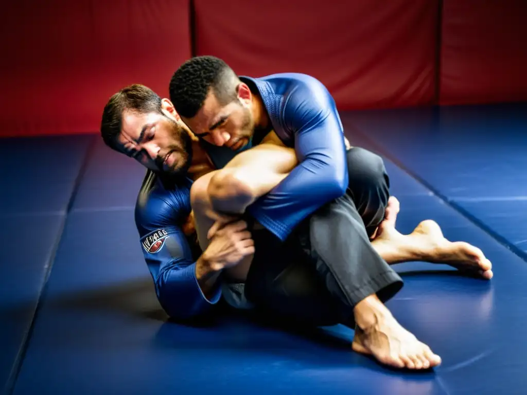 Un practicante de JiuJitsu Brasileño ejecutando un perfecto armbar en una sesión de crosstraining, mostrando la sinergia entre ambas disciplinas