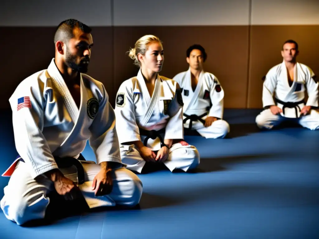 Practicantes de JiuJitsu entrenan con determinación, energía y camaradería