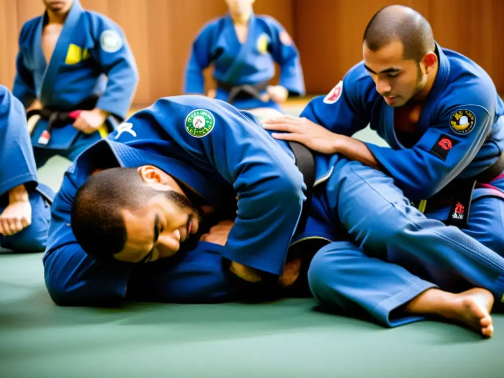 Practicantes de Brazilian Jiu-Jitsu en seminario