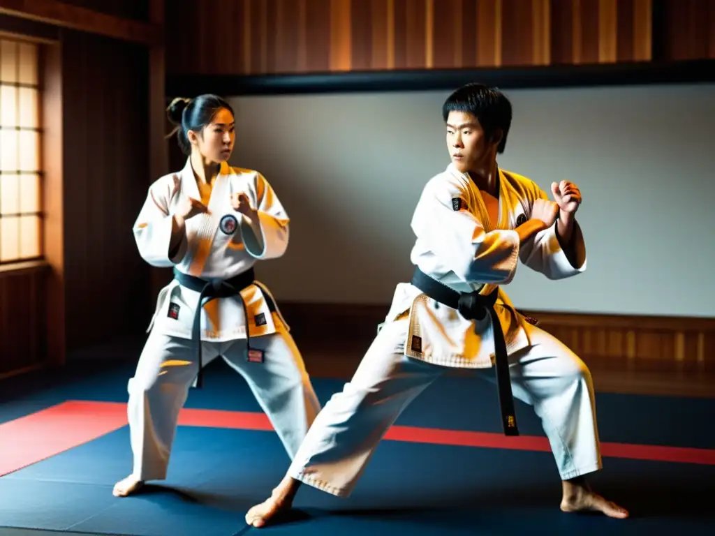 Seminarios de karate online cinturones negros en intenso entrenamiento de alta calidad con determinación y disciplina en el dojo