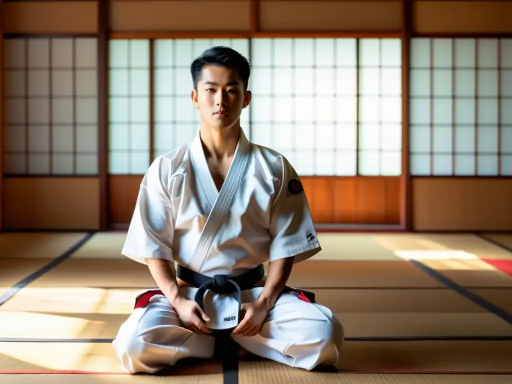 Un sensei de karate guía a sus estudiantes con precisión en un dojo tradicional