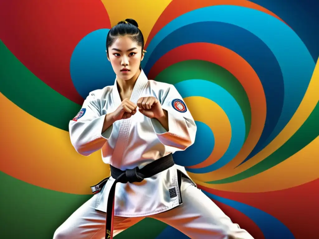 Taekwondo en América: evolución dinámica y poderosa con colores vibrantes