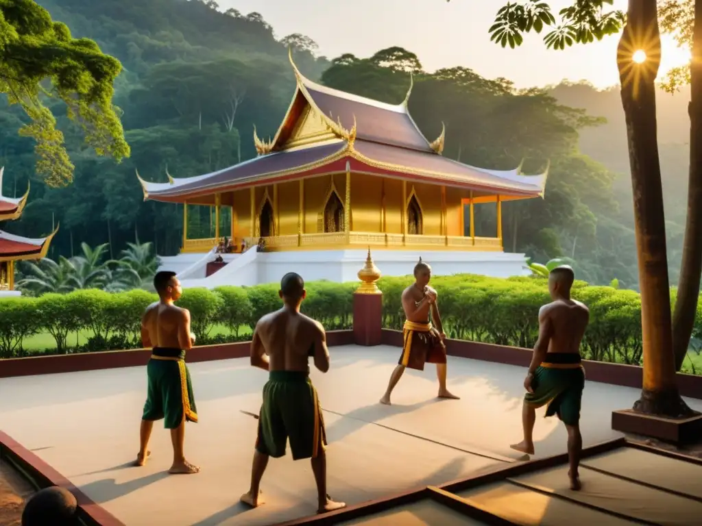 Templo budista en la selva tailandesa: influencias espirituales budismo muay thai