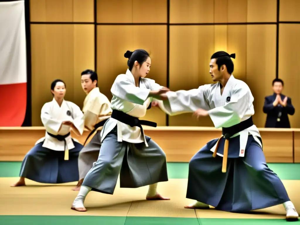 Vibrante demostración de Aikido con protocolo de juzgamiento