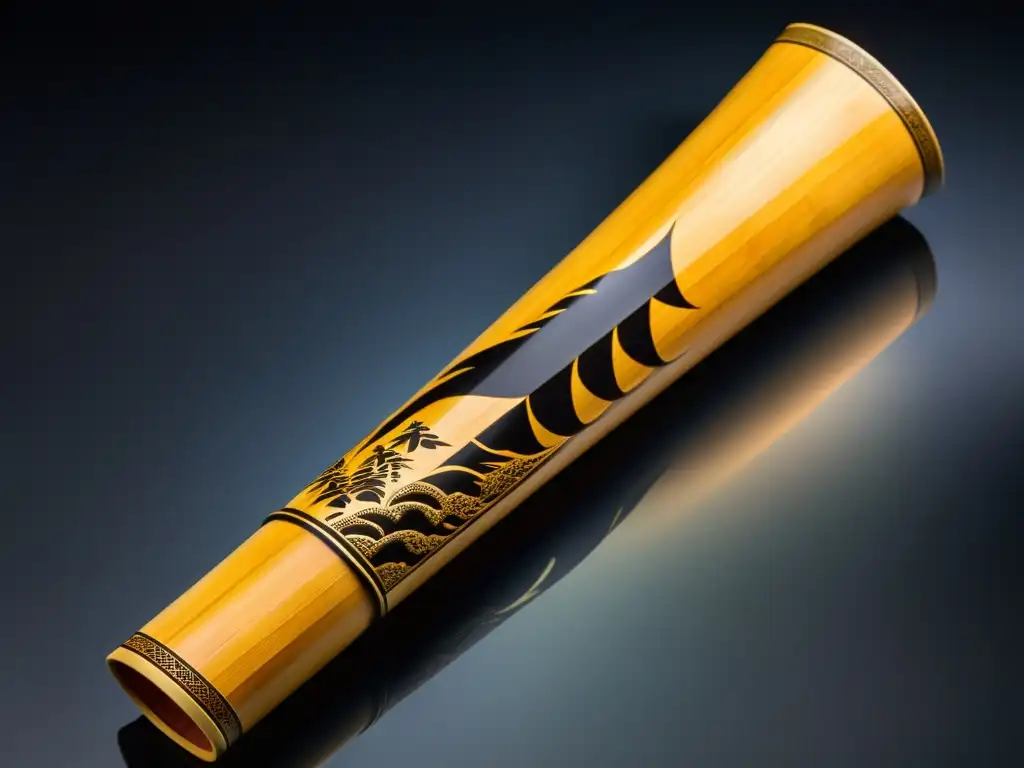 Vibrante escena de Kung Fu en vendas de bambú, con caligrafía china y paisaje montañoso sereno al atardecer