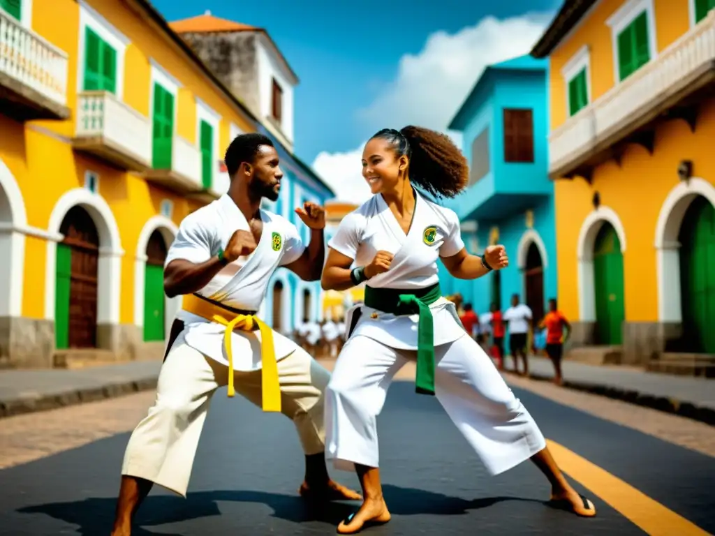 Un vibrante espectáculo de capoeira en las calles de Salvador de Bahía, Brasil