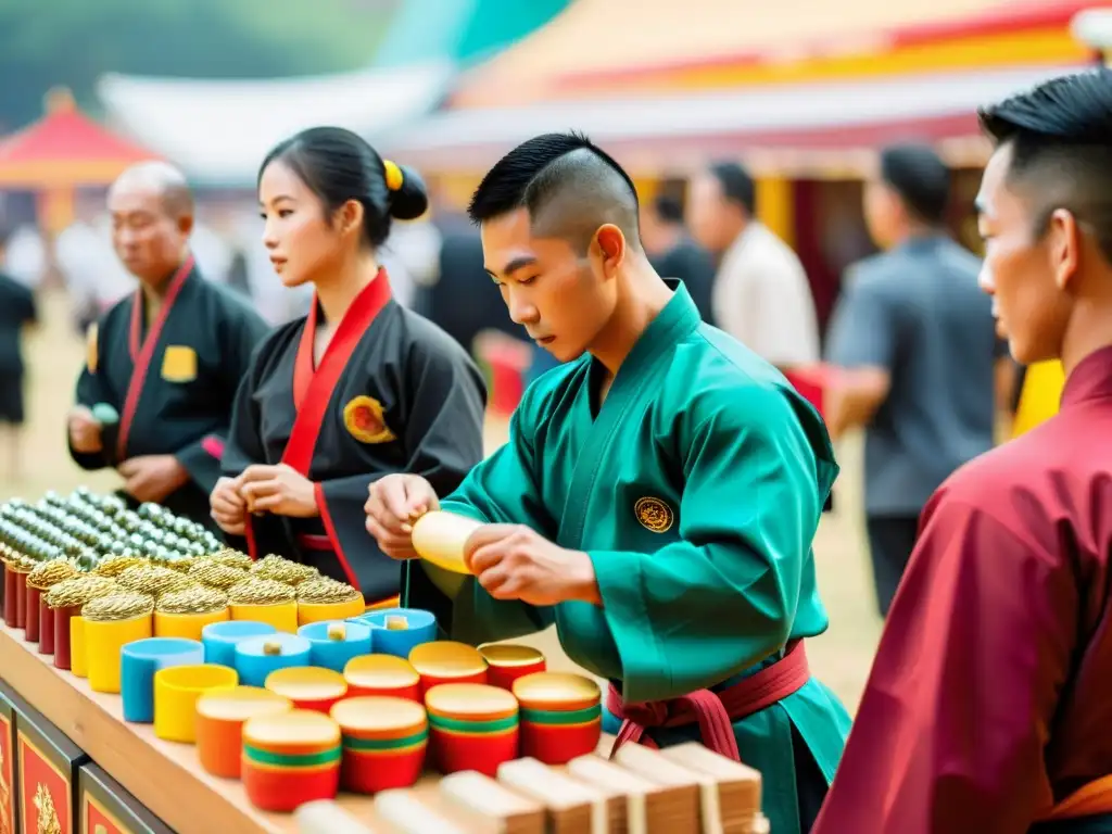 Un vibrante festival de artes marciales con intercambio de souvenirs populares, demostraciones y admiradores