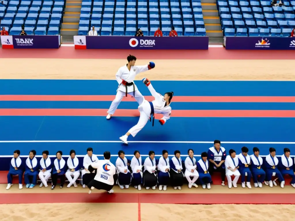 Vibrante torneo de Taekwondo en estadio de Seúl, Corea